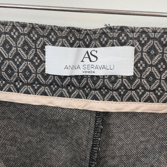 Diamond pattern trousers in size 6 (size 42 IT) made by Anna Seravalli - Picture 4 of 5